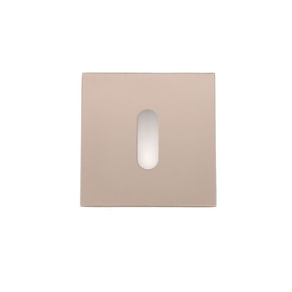 ROSACE Carré Mat Nickel Brossé Clé L de Chambre