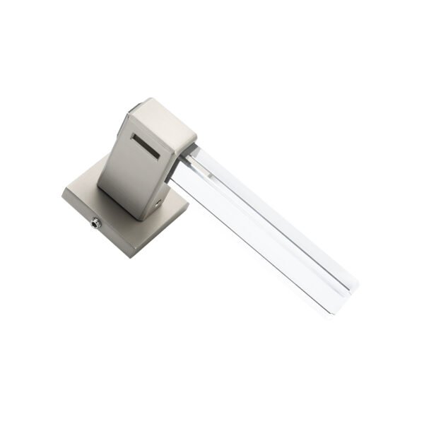 "Murano" Poignée de Porte Cristal Nickel Brossé