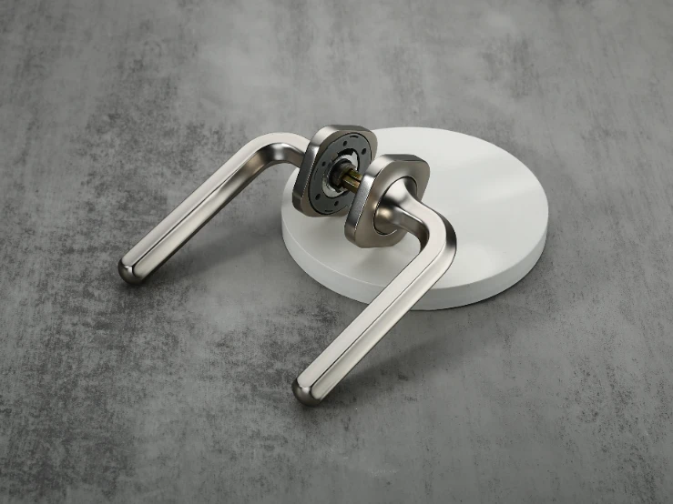 Poignée de porte Allen grise au design minimaliste et sophistiqué